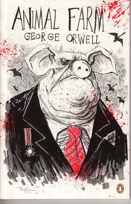 Animal Farm Book, Animal Farm George Orwell, All Animals Are Equal, Ralph Steadman, Farm Books, Cover Books, Animal Farm, George Orwell, Book Cover Art