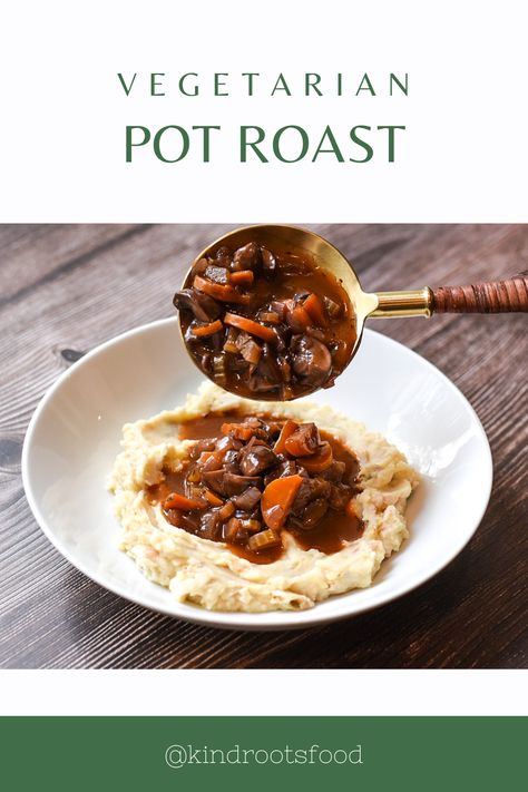 Meatless Pot Roast, Vegan Pot Roast Veggies, Veggie Sunday Roast, Vegetarian Sunday Roast, Vegetarian Pot Roast, Mushroom Pot Roast, Vegetarian Roast Dinner, Vegan Pot Roast, Mushroom Roast