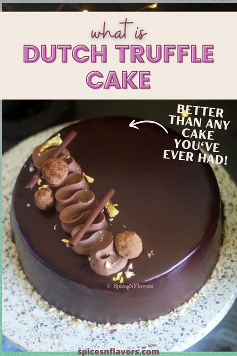 Dutch Truffle Cake, Choco Truffle Cake, Rich And Classy, Whipped Chocolate Ganache, Doughnut Recipe Easy, Chef Cake, Eggless Chocolate Cake, Truffle Cake, Cocoa Cake