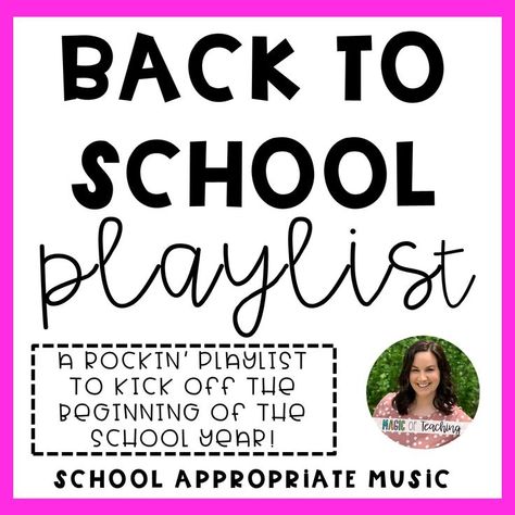 Back to School Playlist for classroom use. School appropriate music. School Music Playlist, Back To School Playlist, School Appropriate Songs, Class Playlist, Classroom Playlist, School Playlist, Activities For Youth, Principal Ideas, School Library Ideas