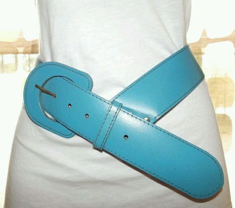 Wide slouch belts were the thing in the 80's. Punk Avant Garde, 80’s Fashion, 80s Nostalgia, Seventeen Magazine, 90's Fashion, School Memories, Turquoise Leather, Totally Awesome, 1980s Fashion