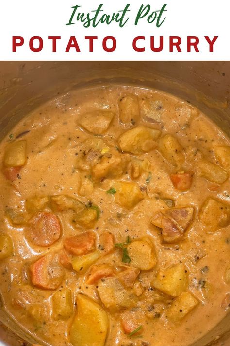 Vegan Potato Curry Recipe (Instant Pot) • Simple Sumptuous Cooking Vegan Yellow Curry, Potato Curry Recipe, Low Carb Instant Pot Recipes, Vegan Instant Pot, Recipe Instant Pot, Vegan Indian Recipes, Asian Meals, Vegan Instant Pot Recipes, Sweet Potato Curry