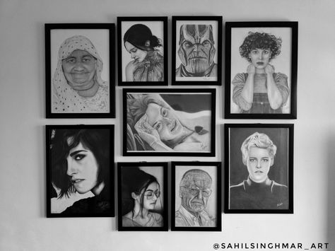 Charcoal Drawings Framed Charcoal Drawing, Charcoal Drawings, Gaming Office, Charcoal Drawing, My Collection, Gallery Wall, Gaming, Frame, Drawings