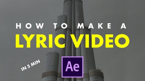 How to Make a LYRIC VIDEO in 5 Minutes - YouTube How To Make A Song In 5 Minutes, Full Song Lyrics Music Videos, Lyrics Effect Video, Make It Right Lyrics Video, Let Me Down Slowly Lyrics Video, Vfx Tutorial, Video Creator, Video Lyrics, The Kit