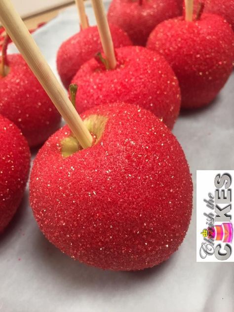 Valentines Candy Apples, Glitter Candy Apples, Red Candy Apples, Mini Candy Apples, Colored Candy Apples, Fruit Tables, Candied Fruit Recipes, Tarta Chocolate, Apple Cake Pops