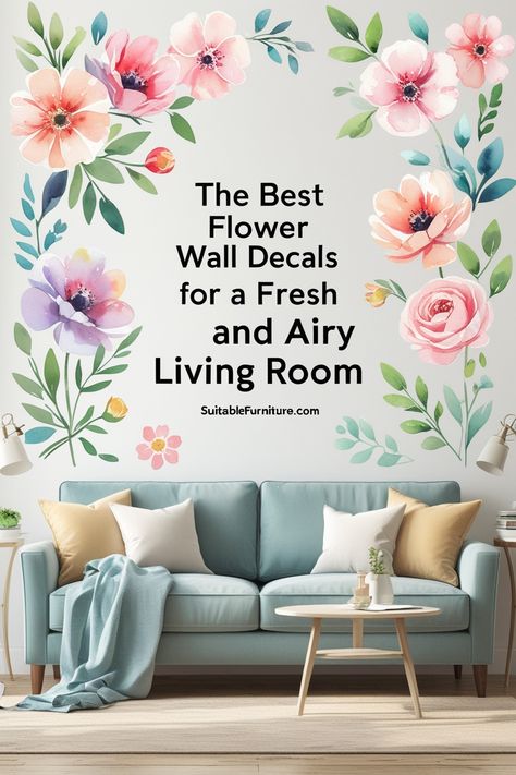 Breathe new life into your space with flower wall decals that add freshness and vibrancy to small living rooms. 🌿🌸 Check them out today! Airy Living Room, Flower Wall Decals, Magnetic Wall, Decorating Small Spaces, Small Living Rooms, Floor Decor, Small Living, Amazing Flowers, Flower Wall