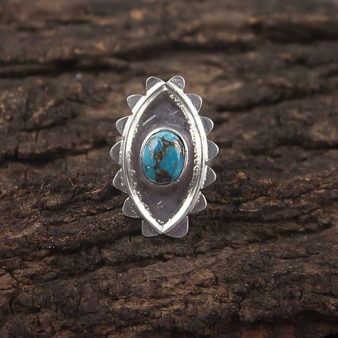 Copper Turquoise, Band Ring, Turquoise Ring, Band Rings, 925 Silver, Gift For Her, Ring Size, Gifts For Her, Copper