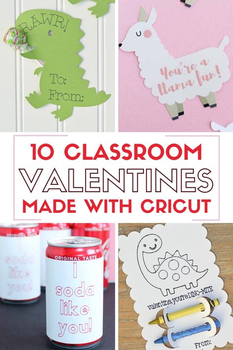 10 Classroom Valentines You Can Make with Cricut #cricut #cricutmade #valentines #diyvalentines #handmade #easycraft #tutorials #schoolvalentines Valentine's Cricut Projects, Cricut Valentine Ideas, Cricut Valentines Projects, Diy Gifts Cheap, School Valentines, Classroom Valentines, Diy Valentines Cards, Class Valentines, Valentine Gifts For Kids