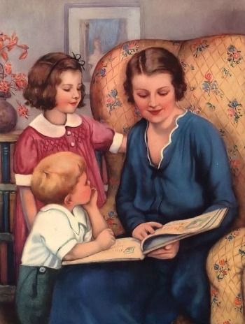 Tapestry Of Grace, Children Reading, Postal Vintage, Reading Art, Woman Reading, Reading A Book, Kids Reading, Bible Stories, I Love Books