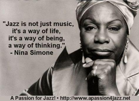 Jazz Quotes - Quotations about Jazz #musicquotes #jazz #music #quotes Nina Simone Quotes, Jazz Quotes, Nina Simone, A Question, Health Quotes, A Quote, Music Quotes, Woman Quotes, Great Quotes