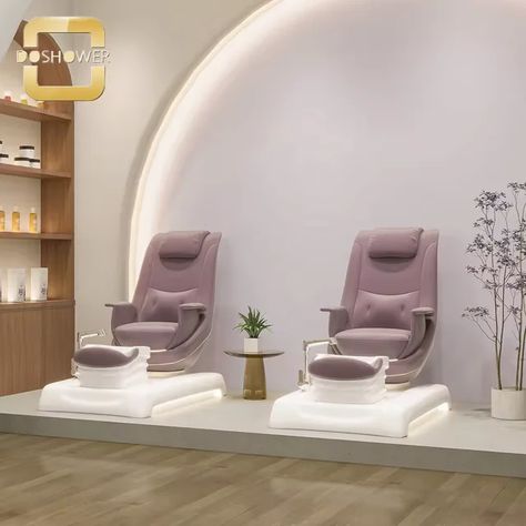 Nail Beauty Eyelash Shop Sofa Beauty Chair Of Stain Resistant Leather Pedicure Chair For Fashion Modern Pink Pedicure Spa Chair - AliExpress Simple Chairs, Pink Pedicure, Beauty Chair, Spa Pedicure Chairs, Spa Pedicure, Spa Chair, Pedicure Chair, Salon Interior Design, Nail Beauty