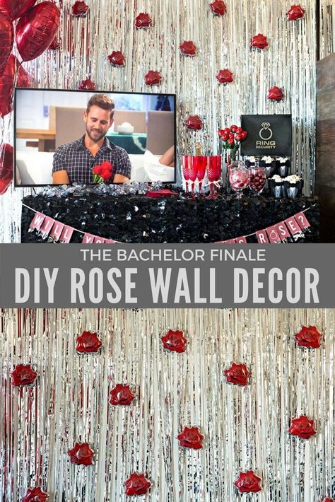 Final Rose Themed Bachelorette Party, The Final Rose Bachelorette Party, Bachelorette Backdrop Ideas, The Bachelor Watch Party, Bachelor Themed Party, Bachelorette Watch Party, Bachelor Watch Party, Bachelor Viewing Party, Bachelorette Backdrop