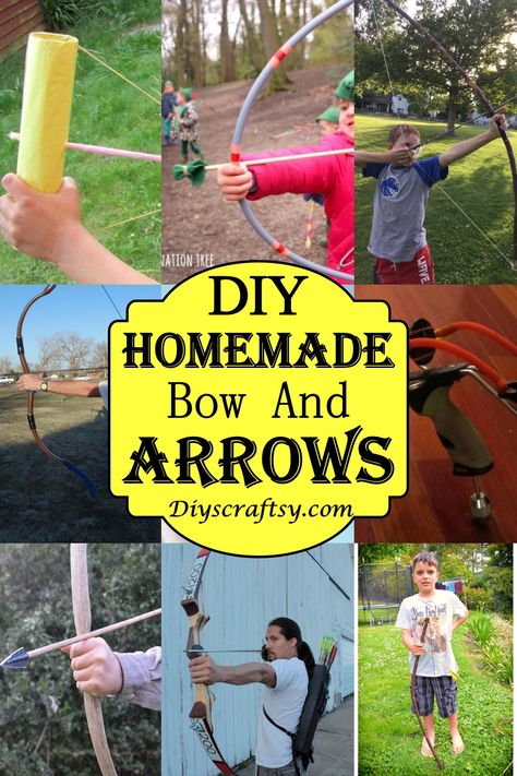 Diy Kids Bow And Arrow, Home Made Bow And Arrow Diy, Diy Bow And Arrow For Kids, How To Make A Bow And Arrow, Bow And Arrow Craft, Diy Bow And Arrow, Homemade Bow And Arrow, Backyard Olympics, Arrow Making