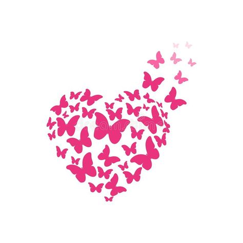 Heart Logo Design, Butterfly And Heart, Hearts Butterflies, About Butterfly, Logo Design Illustration, Happy Woman Day, Butterfly Stickers, Heart Butterfly, Butterfly Heart