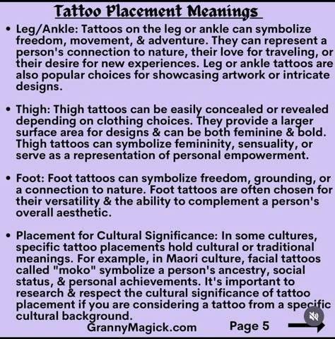 Spiritual Tattoo Placement Meaning, Spiritual Tattoo Placement, Tabula Rasa Tattoo, Energetic Tattoo Placement, Calf Flower Tattoo, Tattoo Placement Meaning, Small Tattoo Symbols, Divine Timing Tattoo, Small Tattoo Symbols And Meanings