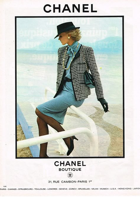 Chanel Ad, Chanel 90s, Look 80s, Chanel Aesthetic, Coco Chanel Fashion, Chanel Boutique, Mode Chanel, Boutique Couture, Chanel Collection