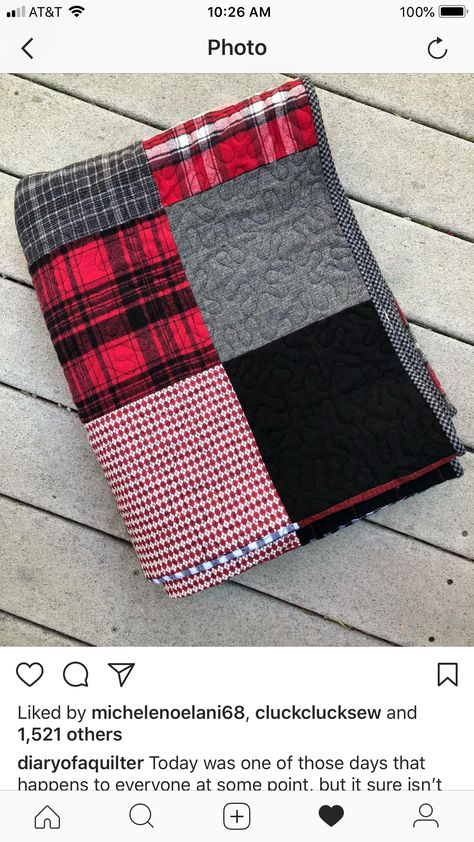 Flannel Quilt Patterns, Emotional Energy, Quilted Projects, Jean Quilt, Flannel Quilts, They Left, Plaid Quilt, Beginner Quilt Patterns, Second Home