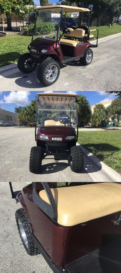 2017 EZGO txt 4 seat golf cart [lifted] All Terrain Tires, Golf Carts For Sale, All Terrain Tyres, Lift Kits, Golf Cart, Tail Lights, Golf Carts, Tires, New Black