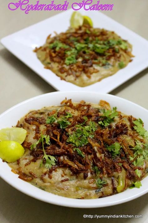 Hyderabadi Haleem Recipe, Hyderabadi Food Recipes, Ramadan Recipes Iftar Pakistan, Haleem Recipe, Hyderabadi Cuisine, Pakistani Dishes, Ramadan Iftar, Non Veg Recipes, Ramadan Special