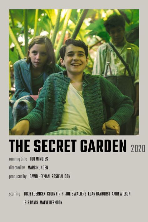 Secret Garden Movie 2020, The Secret Garden Movie Poster, The Secret Garden Movie 2020, The Secret Garden Poster, The Secret Garden 2020, The Secret Garden Movie, Secret Garden Movie, Minimalistic Polaroid Poster, Spring Movie