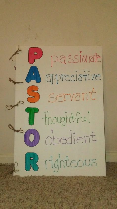 Pastor Appreciation                                                                                                                                                                                 More Pastor Appreciation Day Ideas, Pastor Appreciation Bulletin Boards, Birthday Card For Pastor, Pastor Appreciation Crafts For Kids, Diy Pastor Appreciation Gifts, Pastors Day Decorations, Pastor Appreciation Ideas For Kids Craft, Pastor Appreciation Cake Ideas, Pastor Anniversary Ideas Decor