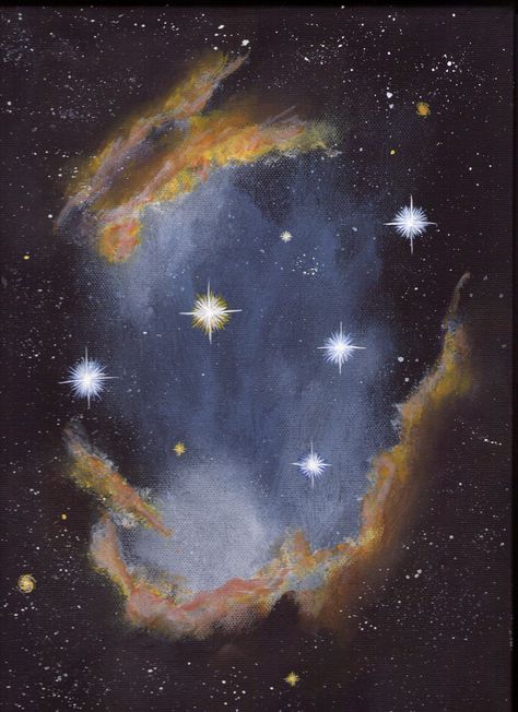 star cradle. acrylic on stretched canvas Painted Stars On Wall, Celestial Oil Painting, Painting Stars Acrylic, Stars Acrylic Painting, Stars Painting Aesthetic, Star Painting Aesthetic, Stardust Painting, Star Art Aesthetic, Painting Of Space