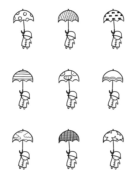 U Is For Umbrella, Doodle Easy, Cute Raincoats, Doodles Ideas, Cute Umbrellas, Drawing Doodles, Kids Umbrellas, Umbrella Girl, Colorful Umbrellas