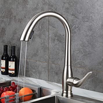 Kitchen Sink Smart Sense Faucet Hot Cold Water Mixer Automatic Sensor Crane Brushed Nickel Touch Control Taps Single Hole Faucet Pull Out Faucet, Kitchen Sink Taps, Single Hole Faucet, Sink Taps, Soft Water, Kitchen Sink Faucets, Stainless Steel Sinks, Kitchen Taps, Water Stains