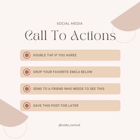 CADA’s Instagram photo: “The best call to action (CTA) phrases are clear but specific and create urgency that drives the user to action. If you have a truly…” Social Media Call To Action, Call To Actions, Call To Action, Social Media Content, Cd, Handles, Branding, Social Media, Good Things