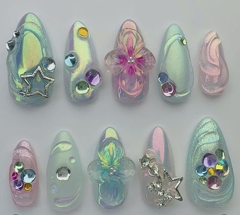 Nail Artist Aesthetic, Challenge Nails, Kitsch Nails, Slay Nails, Junk Nails, Nail Business, Home Nail Salon, Soft Gel Nails, Nails 3d