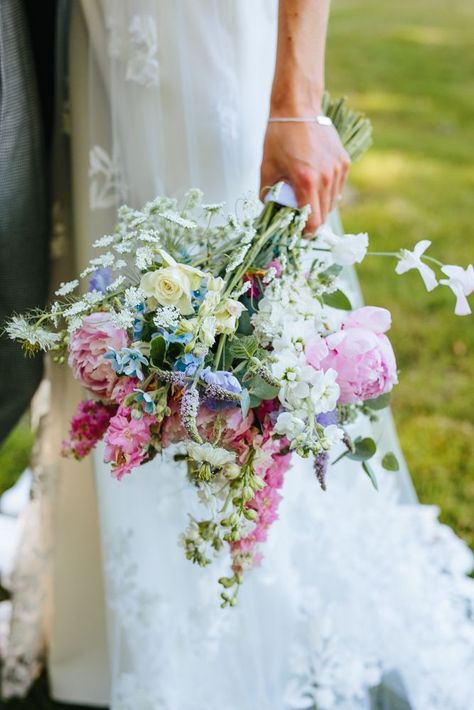 Wild Flower Wedding Bouquet - English Country Garden Wedding Of Blogger Hattie West Dress By Rime Arodaky With Wild Flower Bouquets And Images by Helen Abraham Photography #CountryGarden Wild Flower Wedding Bouquet, Wild Flower Wedding, English Country Garden Wedding, Country Garden Wedding, Garden Wedding Flowers, Country Wedding Flowers, English Country Weddings, Flower Wedding Bouquet, Country Bouquet