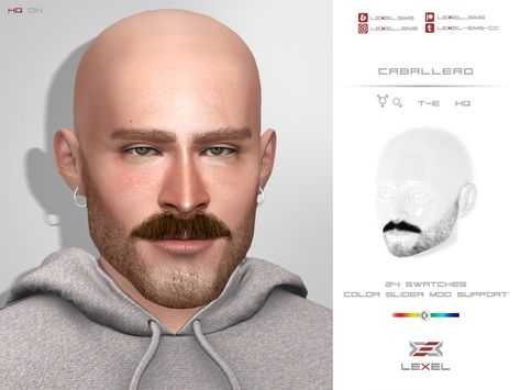 The Sims Resource - Caballero (Facial hair) Ts4 Mustache, Ts4 Cc Male Facial Hair, Ts4 Facial Hair, Sims 4 Mustache Cc, Sims 4 Mustache, Sims 4 Cc Mustache, Sims 4 Buzzcut, Sims 4 Male Facial Hair, Sims 4 Cc Male Facial Hair