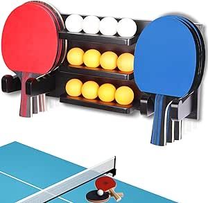 Tennis Racket Display, Paddle Storage, Game Room Tables, Sport Rack, Office Break Room, Game Room Home, Table Tennis Racket, Tennis Accessories, Tennis Shop