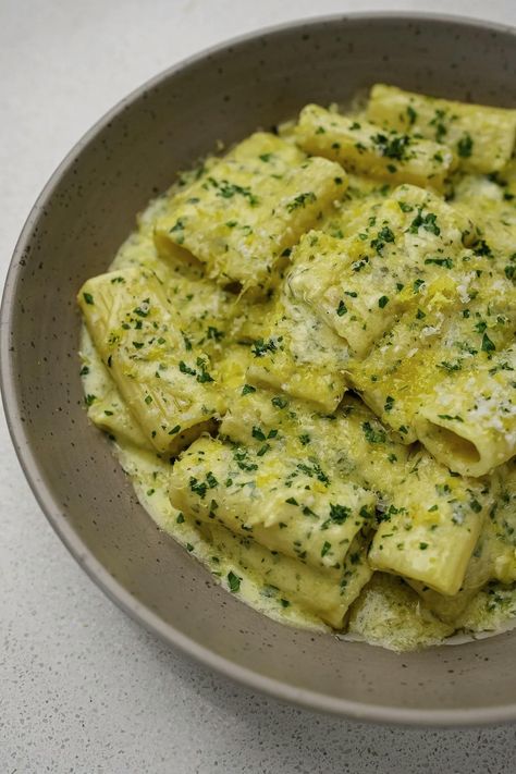 Lemon & Sage Rigatoni | Provecho Pasta With Sage, Lemon Zest Pasta, Lemon Olive Oil Pasta, Sage Recipes, Olive Oil Pasta, Fresh Sage, Sage Leaves, God Mat, More Recipes