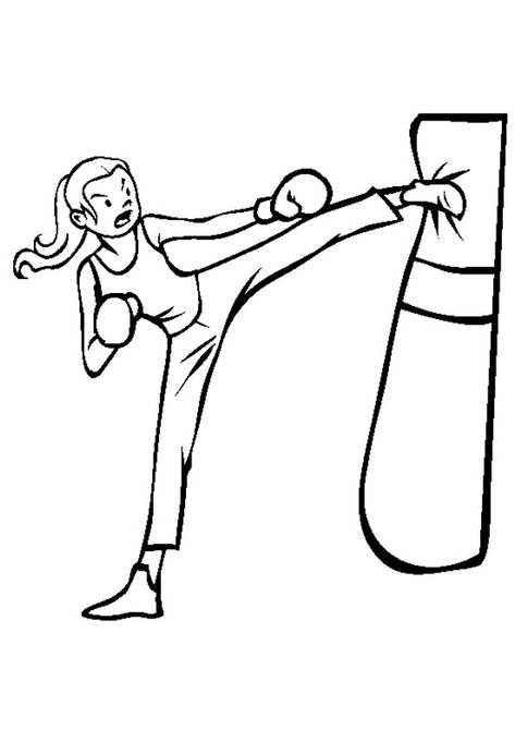 Punching Bag Drawing Reference, Punching Bag Drawing, Boxing Sketch, Boxing Drawing, Boxing Gloves Drawing, Gloves Drawing, Pencil Arts, Sports Coloring Pages, Easy Flower Drawings