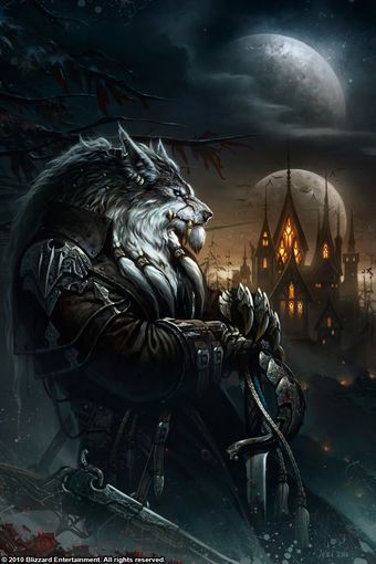 Lord Genn Greymane (sometimes spelled as "Graymane") is the king of the nation and kingdom of... Creature Fantasy, رورونوا زورو, Warcraft Art, Werewolf Art, Vampires And Werewolves, World Of Darkness, Blizzard Entertainment, Wow Art, A Wolf