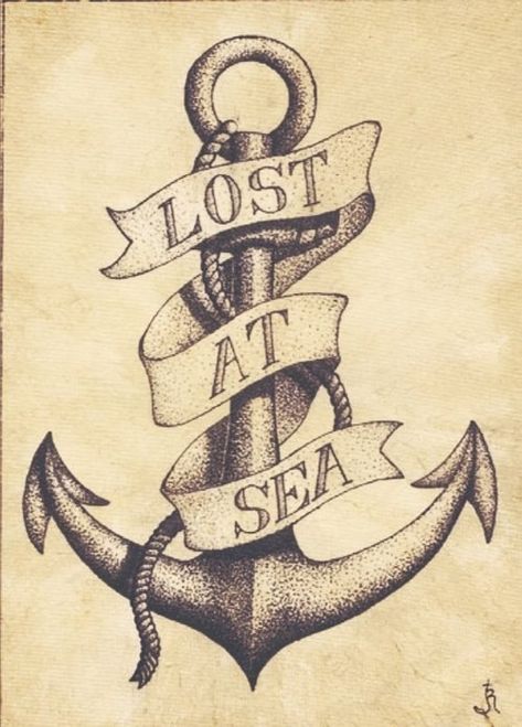 Anker Tattoo Design, Anchor Drawings, Anchor Tattoo Design, Anker Tattoo, Kunst Tattoos, Ring Finger Tattoos, Sea Pictures, Lost At Sea, Anchor Tattoos