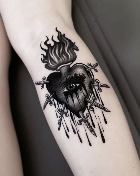 Sacred Heart Neck Tattoo, Heart Neck Tattoo, Sacred Heart Tattoo, Half Sleeve Tattoo Stencils, Sacred Heart Tattoos, X Tattoo, Sacred Hearts, Heart Tattoos, Immaculate Heart