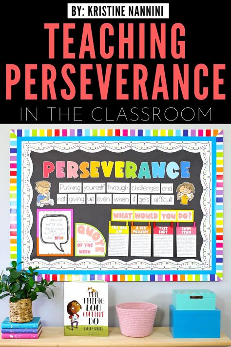 Teaching perseverance to kids is an important part of character education. After all, kids need to practice their perseverance skills in order to success when things get tough in the classroom! Check out perseverance lessons, activities, crafts, bulletin boards, read alouds, doodle notes, and anchor charts by Kristine Nannini to include perseverance in your classroom's character education! Perseverance Bulletin Board Ideas, Perseverance For Kids, Perseverance Activities, Character Education Lessons, Readers Theatre, Elementary Principal, Top Teacher, Guidance Counselor, Pacing Guide