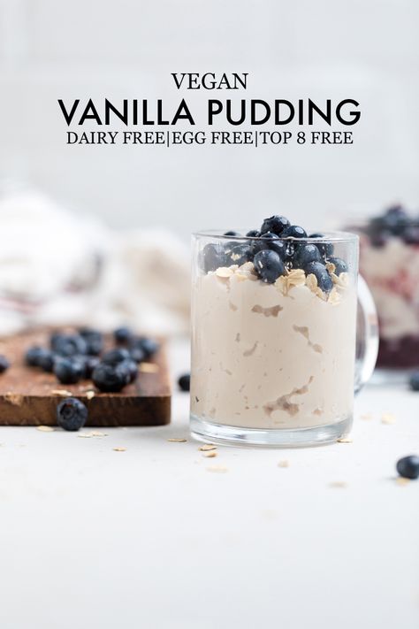 Healthy Vegan Pudding, Vegan Vanilla Pudding Recipe, Easy Vegan Pudding Recipes, Vegan Vanilla Pudding, Vegan Pudding, Plant Based Desserts, Healthy Vegan Desserts, Desserts Vegan, Healthy Vegan Snacks