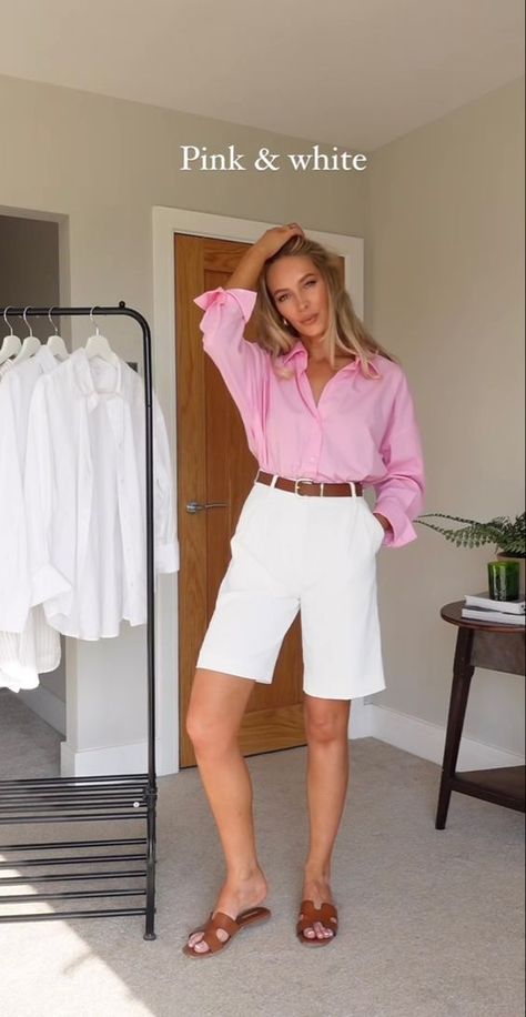 Long Shorts Outfits Women, Modest Casual Outfits, Lawyer Fashion, Comfy Casual Outfits, Simple Summer Outfits, Shorts Outfits Women, Stylish Summer Outfits, Effortlessly Chic Outfits, Looks Street Style