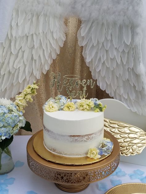 Heaven Themed Cake, Heaven Sent Centerpieces, Heaven Themed Baby Shower Ideas, Heaven Sent Baby Shower Theme Boys, Heaven Sent Gender Reveal, Heavenly Baby Shower Theme, Heaven Sent Baby Shower Themes Girl, Heaven Sent Baby Shower Cake, Heaven Sent Baby Shower Theme