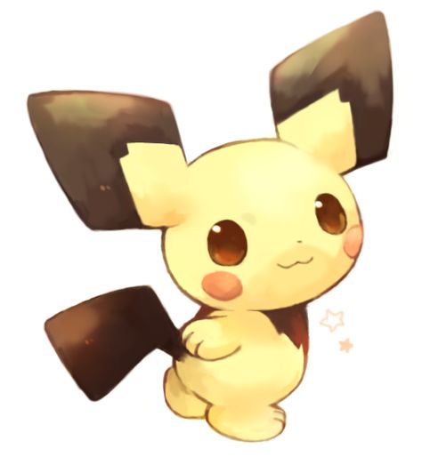 Cutest Pokemon, Pichu Pikachu Raichu, Pikachu Evolution, Pokémon Ideas, Pichu Pokemon, Pokémon Gold And Silver, Pikachu Raichu, Kartu Pokemon, Pikachu Drawing