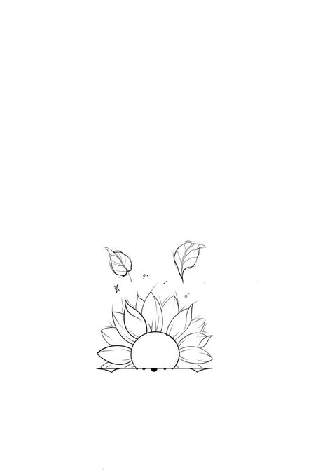 Sunflower Tattoo Simple, Tree Frog Tattoos, First Tattoo Ideas, Sunflower Tattoos, Tatuaje A Color, The Sweetest Thing, Sunflower Tattoo Design, Tattoo Illustration, Discreet Tattoos