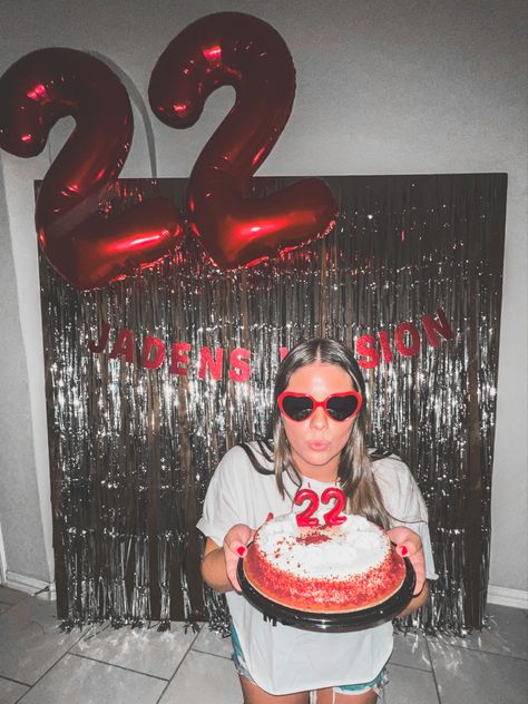 Feeling 22 twenty second birthday party ideas and decorations Twenty Two Birthday Ideas, 22 Party Decorations, Simple 22 Birthday Decorations, I’m Feeling 22 Birthday, Feeling 22 Party, Feelin 22 Birthday Ideas, 22 Bday Ideas, Feeling 22 Birthday Ideas, 22 Birthday Theme Party Ideas