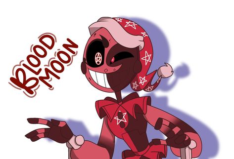 Blood Moon Fnaf Fanart, Bloodmoon Sams Fanart, Bloodmoon Fanart Fnaf, Bloodmoon Sams, Daycare Themes, Moon Fnaf, Fnaf Sb, Sun And Moon Drawings, Moon Eclipse