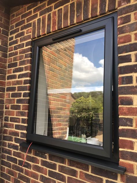 Breathing new life into PVC windows with a respray. Book an appointment with us today and see how we can help with your project. #Home #Painting #HomeImprovement Black Pvc Windows, Pvc Windows Ideas, Timber Cladding Exterior, Black Upvc Windows, Sliding Window Design, Iron Window Grill, Cladding Exterior, Window Grill Design Modern, Summer House Garden