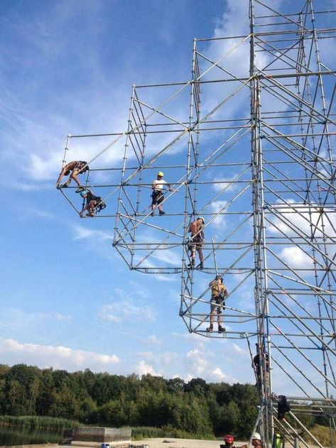 Layher Scaffolding, Scaffolding Design, Aluminium Scaffolding, Civil Engineering Projects, Concert Stage Design, Outdoor Stage, Concert Stage, Falls Church, Homeless Shelter