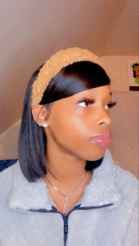 Straight Hair With Headband, Hair With Headband, Birthday Braids, Aesthetic Account, Black Straight Hair, Hair Aesthetic, Braided Hairstyles For Black Women, Girl Hair, Black Girls Hairstyles