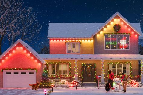 This time of year, there’s nothing more magical than a snowy scene of holiday lights twinkling in the night sky or glowing in the window. Contrary to what Clark Griswold would have you believe, turning your home’s facade into a full-on light show doesn’t have to be an extreme sport. It’s a lot easier now! And way more fun. Govee Lights, Holiday Lights Outdoor, Decorating Rules, Best Christmas Lights, Clark Griswold, Snowy Scene, Extreme Sport, Novelty Lights, Smart Lights